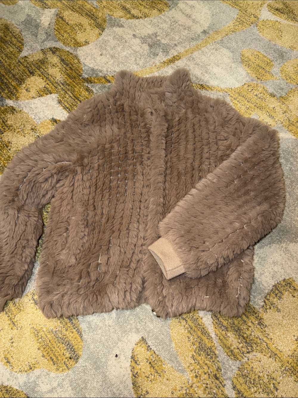 Heartloom Plush Faux Fur Jacket in Taupe